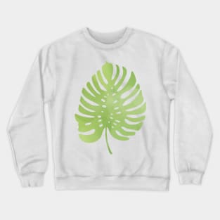 Tropical green Monstera leaf Crewneck Sweatshirt